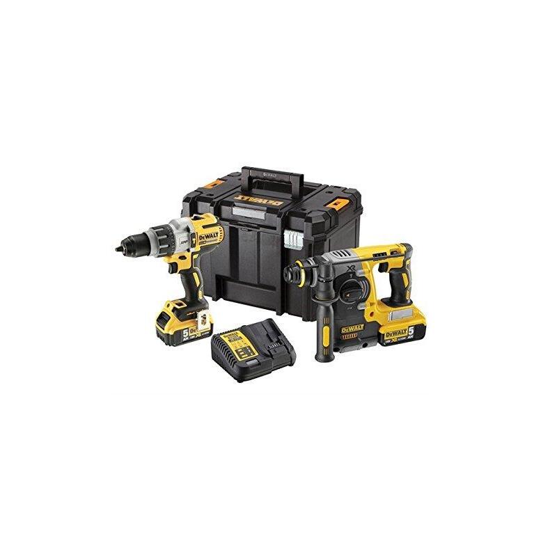 Dewalt Dck229p2t-Qw Kit 2 Herramientas 18 V 5 Ah Li-Ion Taladro Xrp Y Perforador (Sds Plus