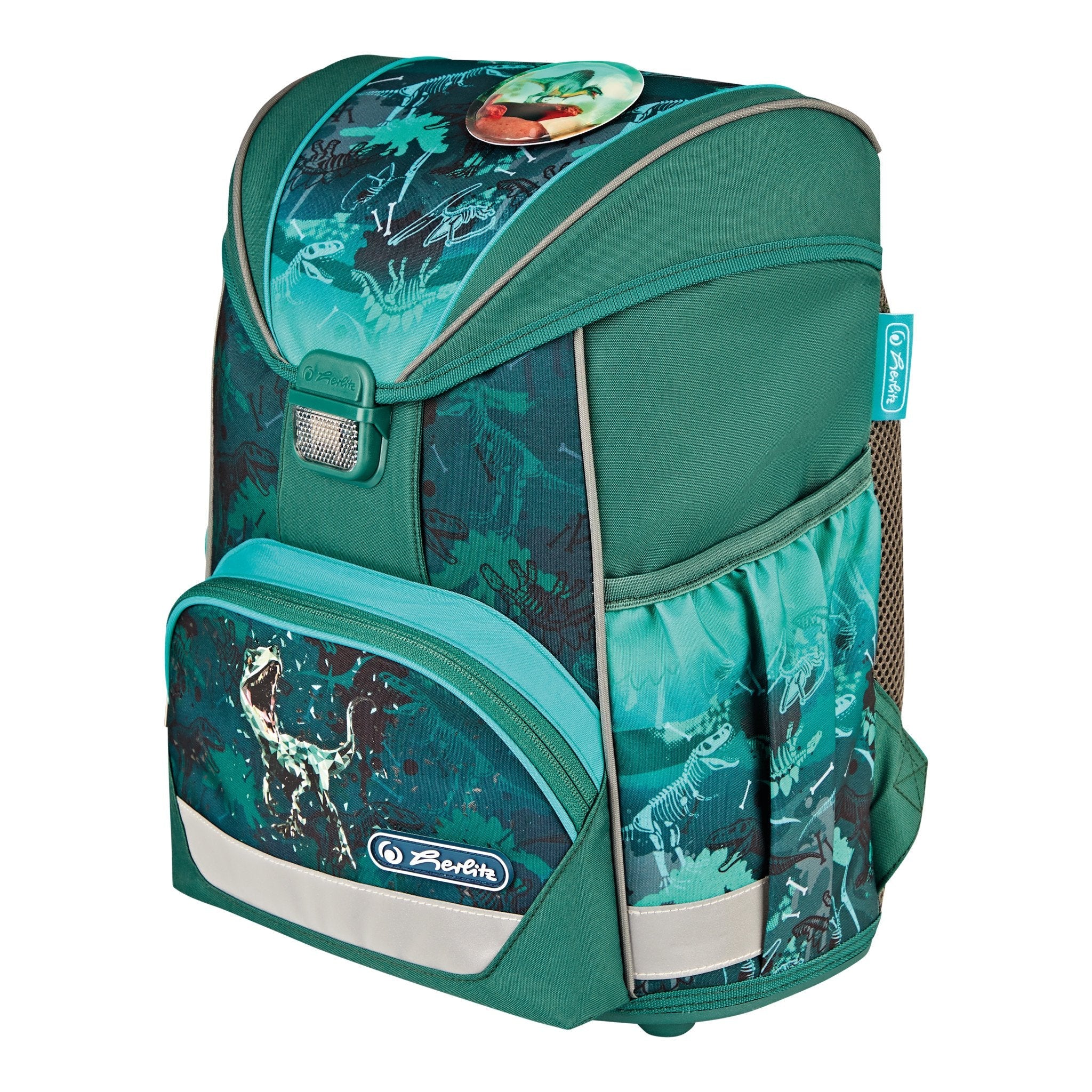 EAN 4008110358444 - Herlitz UltraLight Plus Green Rex juego de mochila escolar Niño Poliéster Verde, Turquesa imagen 8