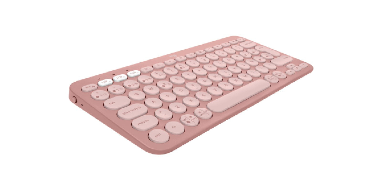 Teclado Español Logitech Pebble Keys 2 K380s Rf Wireless + Bluetooth Qwerty Rosa