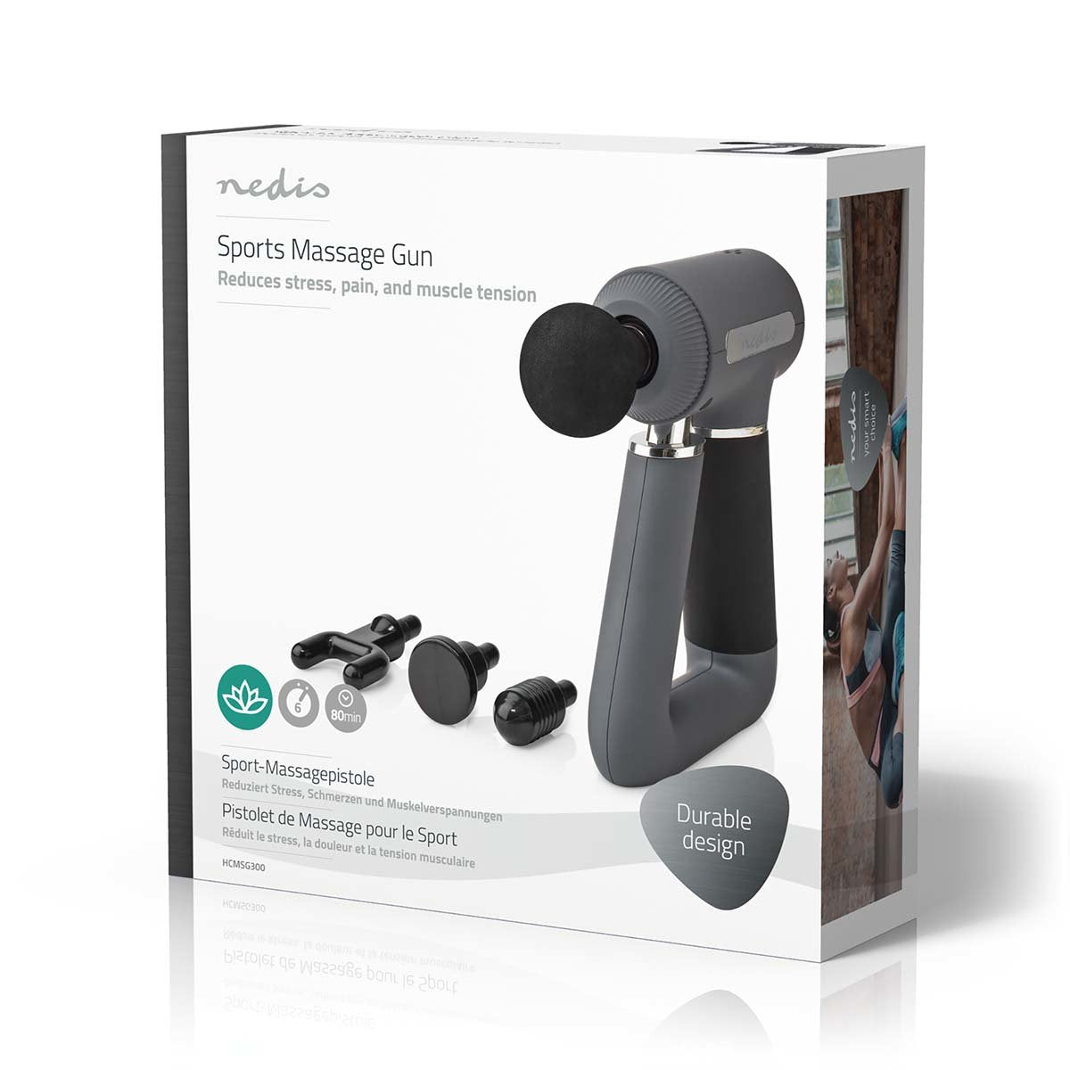 Nedis Hcmsg300 Masajeador Atrás, Cuello Gris