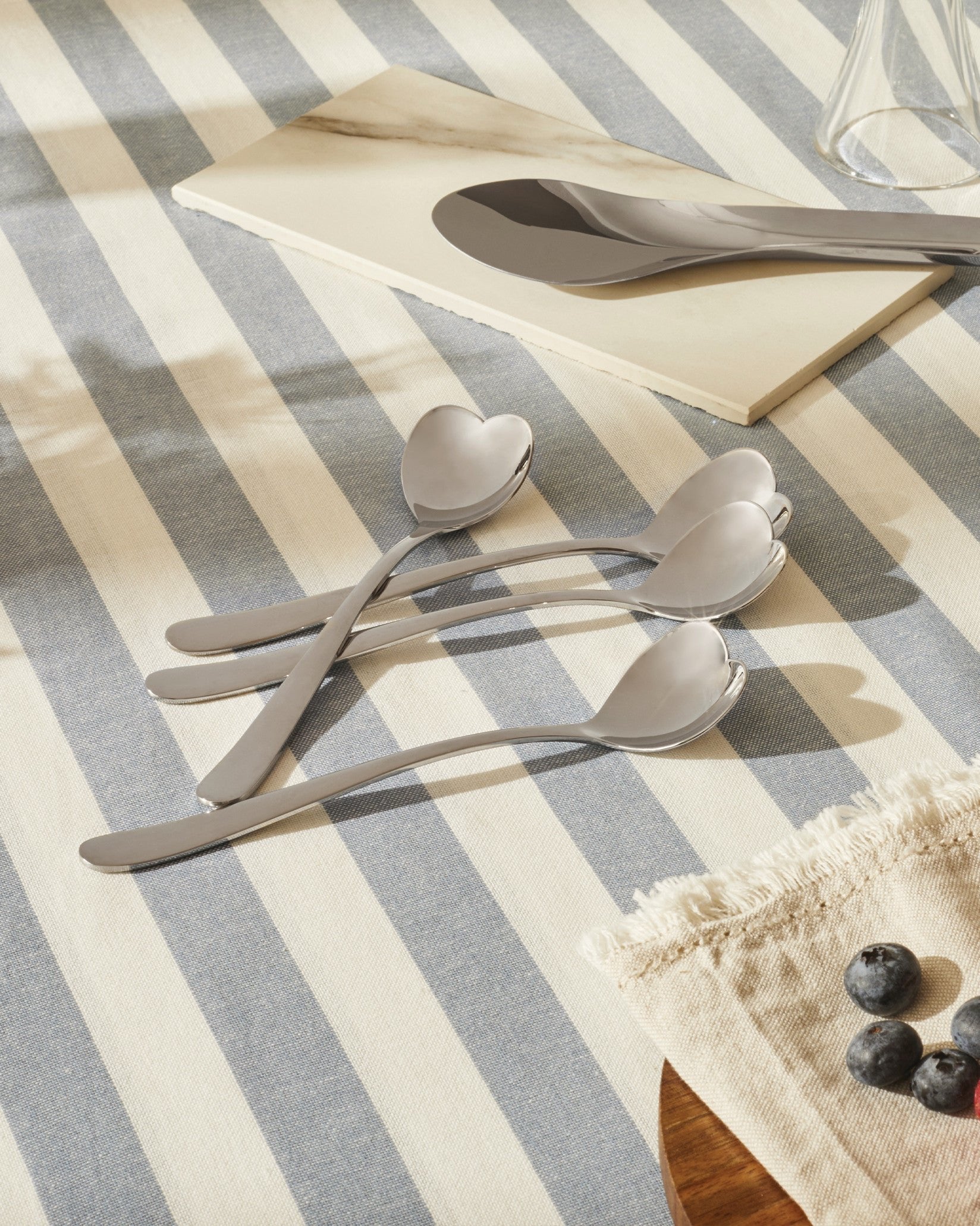Alessi Ammi01cus4 Big Love Ammi01cus4 Design Eislöffel Set, Edelstahl, 4 Piezase