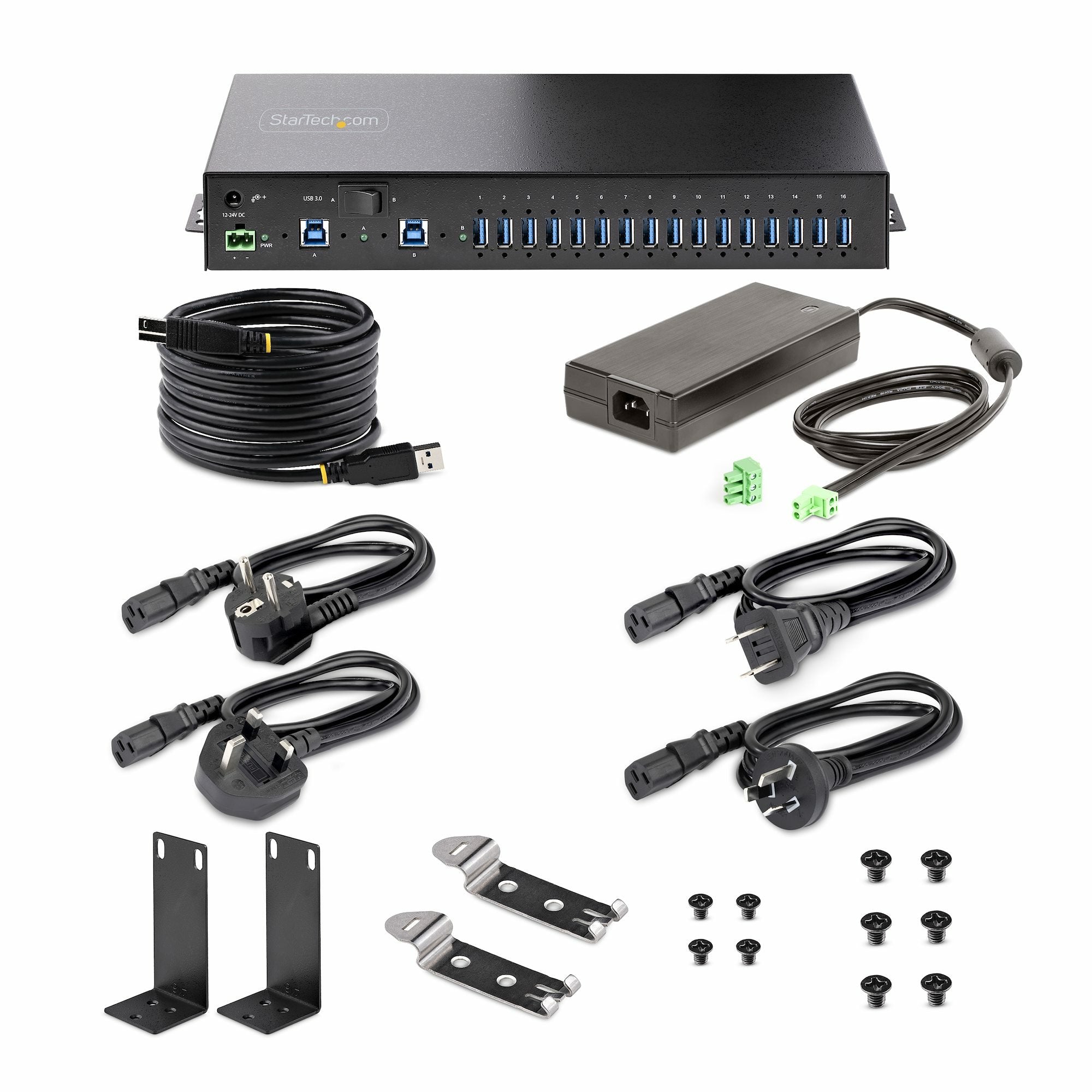 EAN 0065030905381 - StarTech.com S5G16AINDS-USB-A-HUB hub de interfaz 2 x USB 3.2 Gen 1 (3.1 Gen 1) Type-B 5000 Mbit/s Negro imagen 10