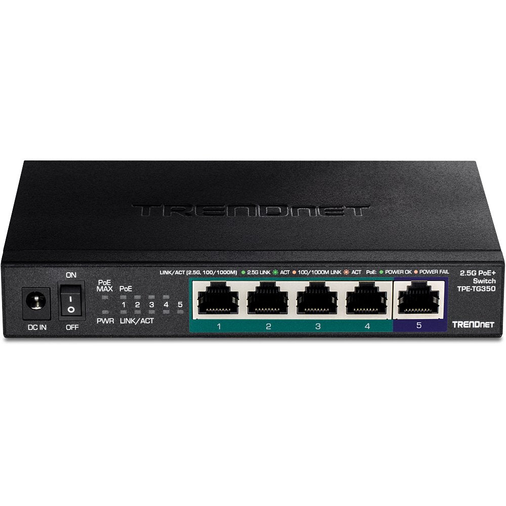 Switch Trendnet Tpe-Tg350 5 Puertos Rj-45 Gigabit 10 100 1000 Poe