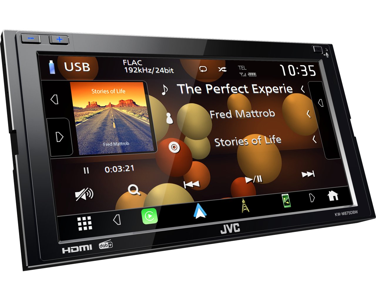 Jvc Kw-M875dbw Receptor Multimedia Para Coche Negro Wifi 180 W Bluetooth