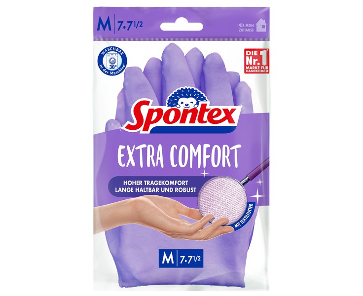 EAN 3384123070179 - Spontex Extra Comfort Látex Púrpura Femenino M imagen 1