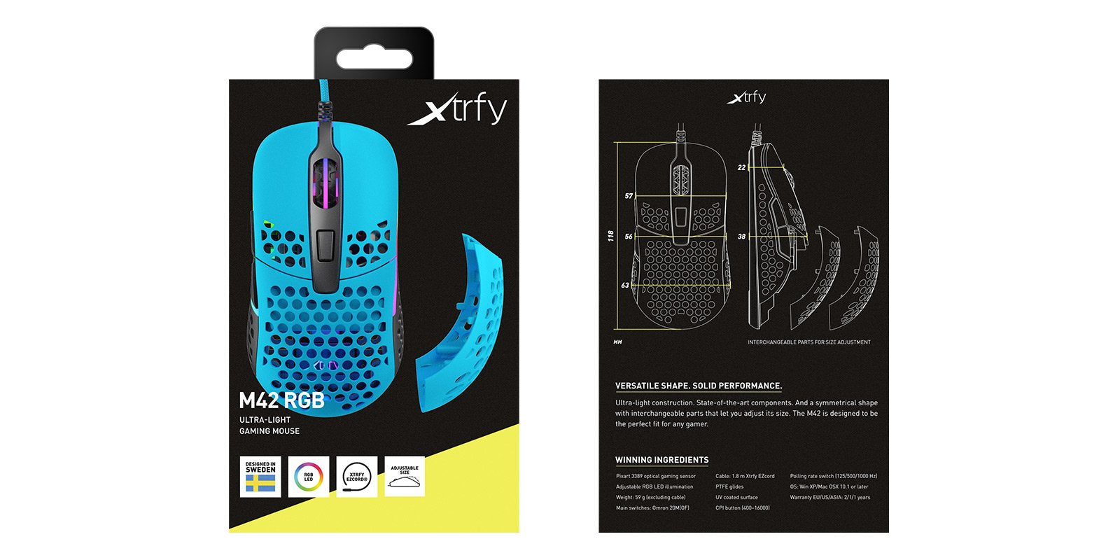 EAN 7340086909471 - CHERRY XTRFY M42 ratón Juego Ambidextro USB tipo A Óptico 16000 DPI imagen 10