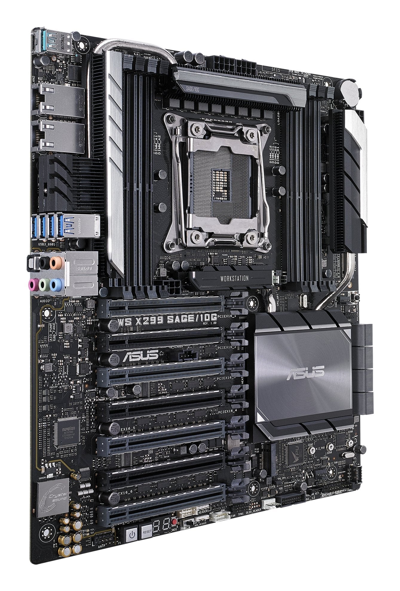 Placa Base Asus Lga2066 Ws X299 Sage/10g Ce Ddr4 Snd+Gln+U3.1+M2 Sata6gb/S