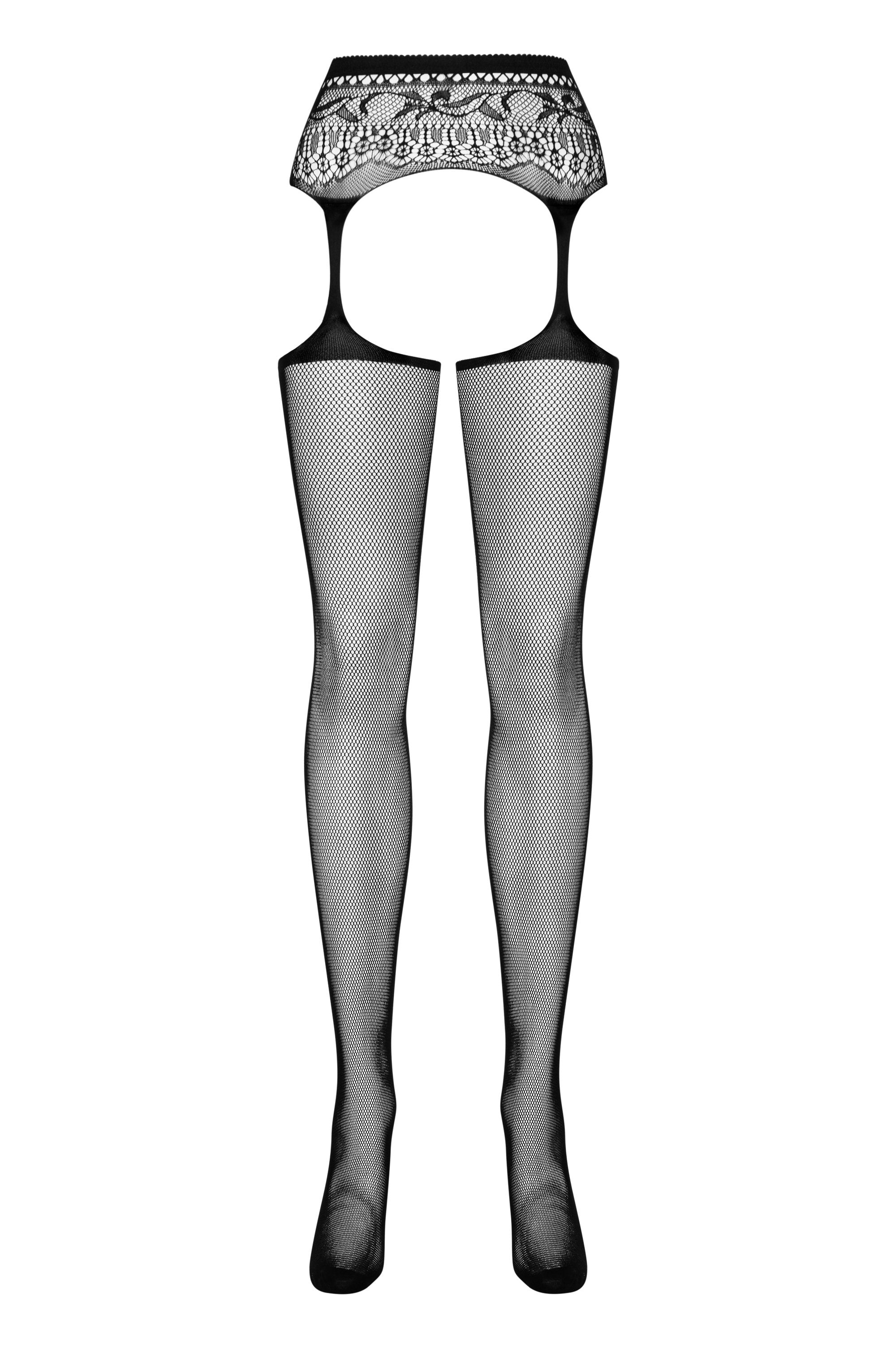 S307 Medias Y Liguero De Malla S/M/L Talla (Interno):Xl/Xxl