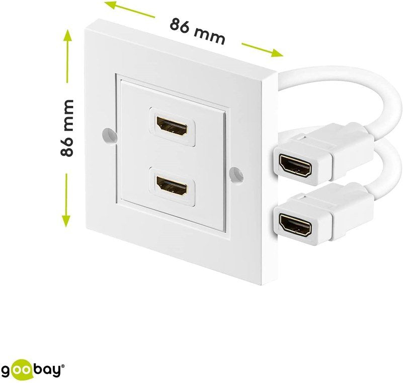 EAN 4040849517235 - Goobay 51723 toma de corriente 2 x HDMI Blanco imagen 3