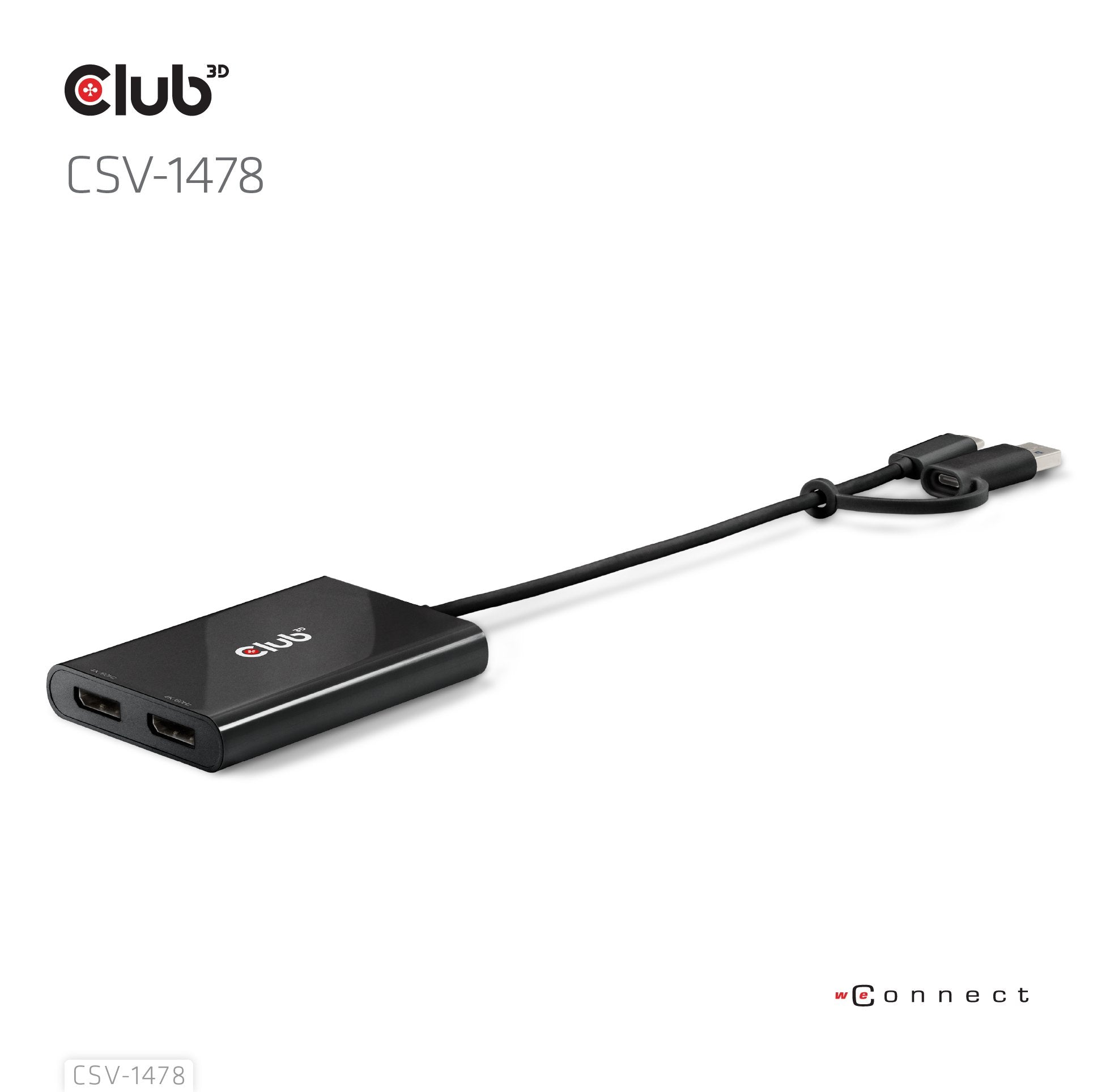 EAN 8719214472993 - CLUB3D CSV-1478 divisor de video USB Tipo C 2x DisplayPort imagen 11