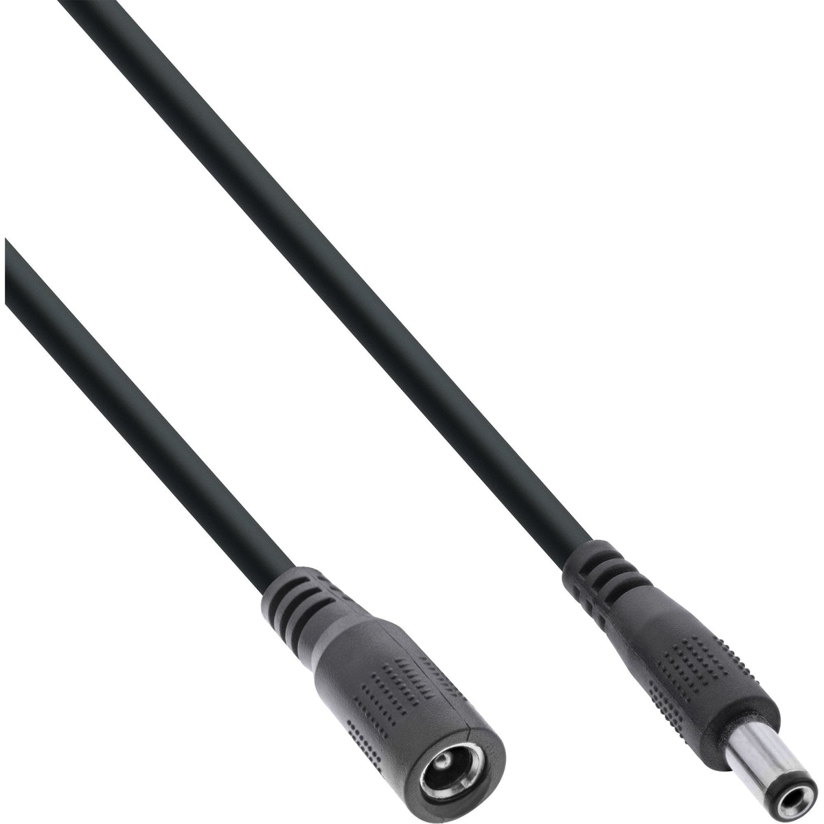 Cable De Extensión De Cc Inline, Enchufe De Cc Macho/Hembra 5,5x2,5 Mm, Awg 18, Negro, 3 M