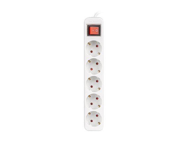 Regleta 5 Tomas Lanberg / Proteccion Infantil / Cable 3m / Blanca / Ps1-05f-0300-W