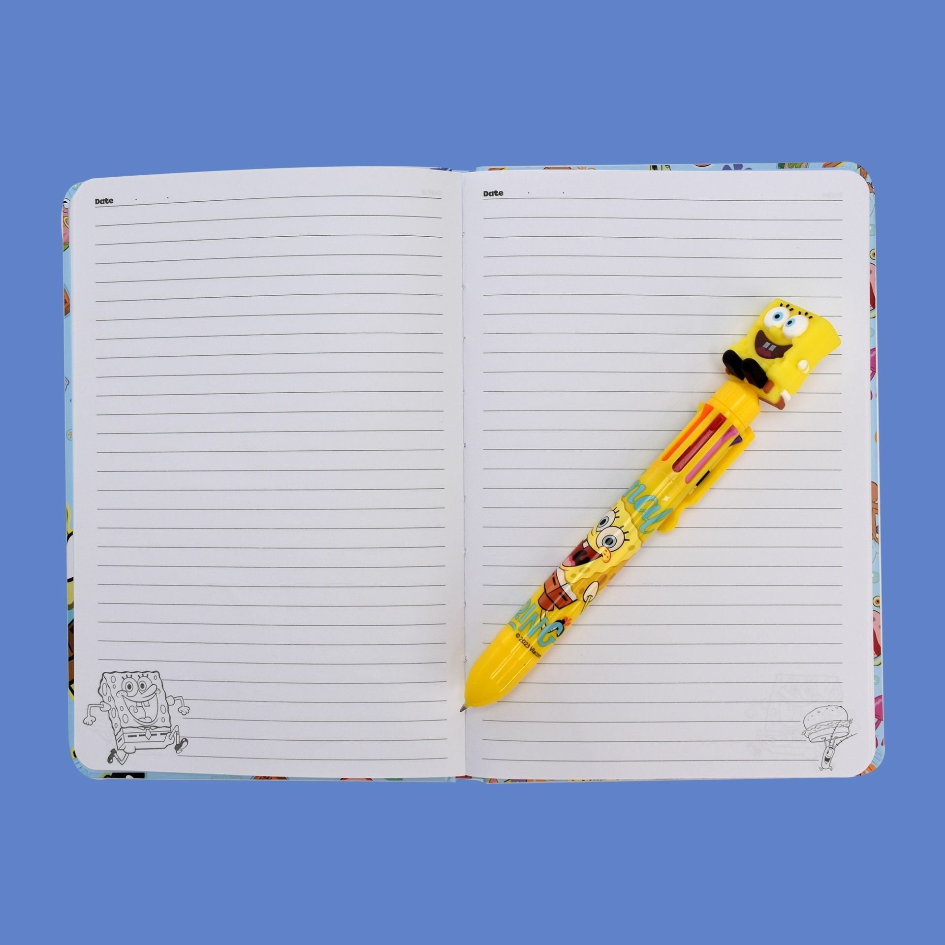 Thumbs Up Spongebob Cuaderno Y Block A5 80 Hojas Azul Claro, Multicolor
