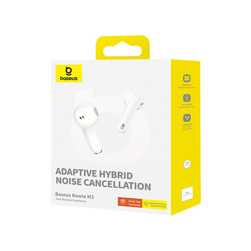 EAN 6932172648022 - Baseus Bowie M3 Auriculares True Wireless Stereo (TWS) Dentro de oído Llamadas/Música Bluetooth Blanco imagen 4