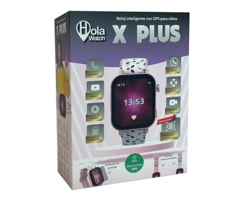 Hola Watch X Plus Rosa Reloj Inteligente Para Niños, Pink