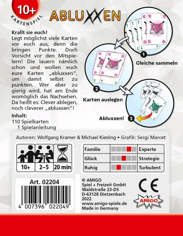 EAN 4007396022049 - Amigo 02204 juego de tablero Abluxxen 20 min Juego De Cartas Táctico imagen 3