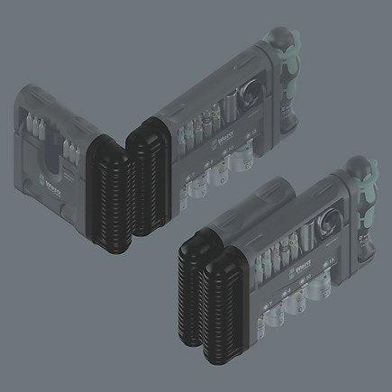 Wera Tool-Check Modular Set Imperial 1, Con 3 Módulos De Herramienta, Conjunto De Bits Negro/Verde, 50 Partes, Personalizado, Incl. Ratchet De Bits De 1/4 ", Tecla De Ángulo 05049025001