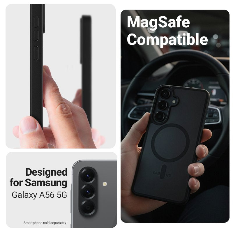 Etui Hybrid Matte Magnetic Etui Magsafe Samsung Galaxy A56 Czarne