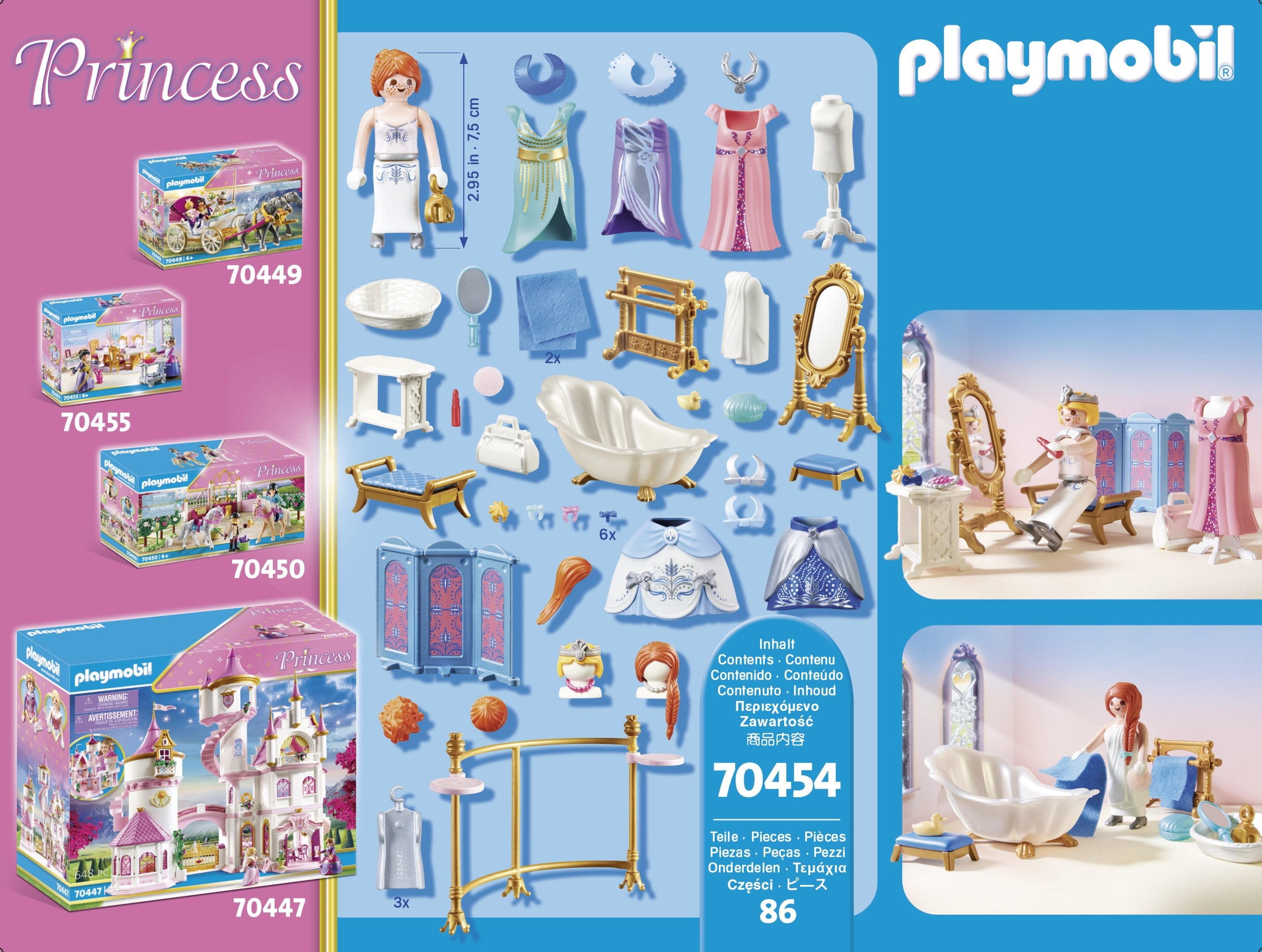 Playmobil Dressing Room 70454 Princess World 86 Piezas