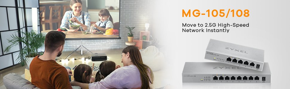 EAN 4718937620203 - Zyxel MG-105 No administrado 2.5G Ethernet (100/1000/2500) Acero imagen 11