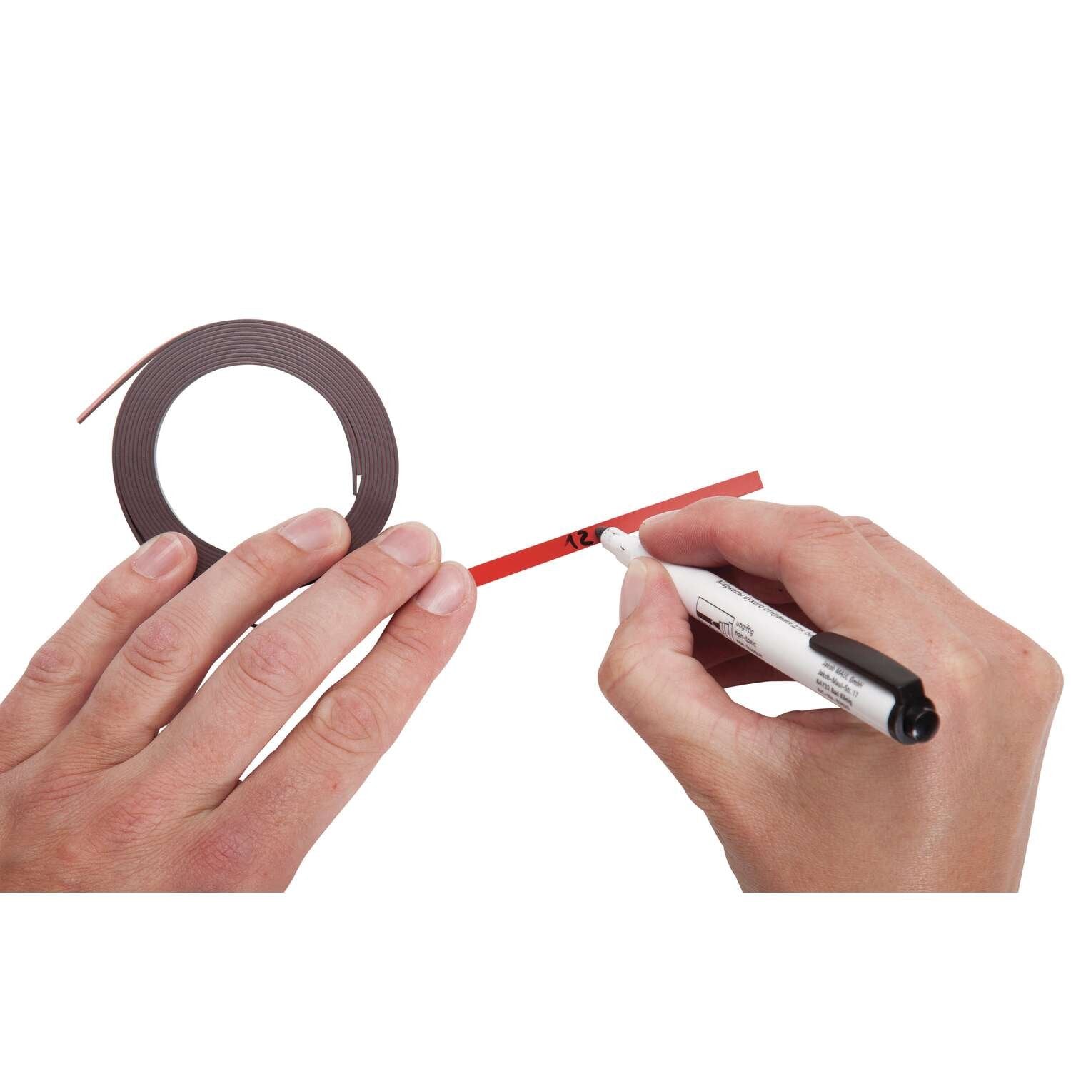 Maul Magnetmreifen 0,5 Cm X100 Cm, 2 M. Set Rot