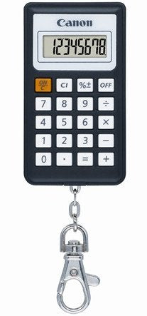 Calculadora Canon Kc-30 Negra Llavero Metálico / 8 Dígitos / Apagado Automático