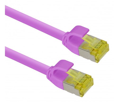 Helos Ultra Slim Cable De Red S/Ftp Cat 6a Magenta 7,5m