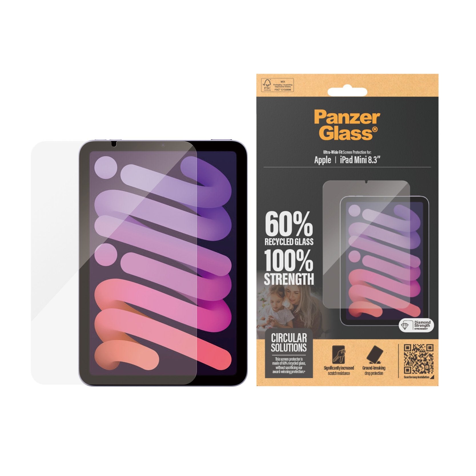 EAN 5715685000331 - PanzerGlass ® Screen Protector iPad Mini 8.3'' (2021, 2024) | Ultra-Wide Fit Protector de pantalla Apple imagen 2