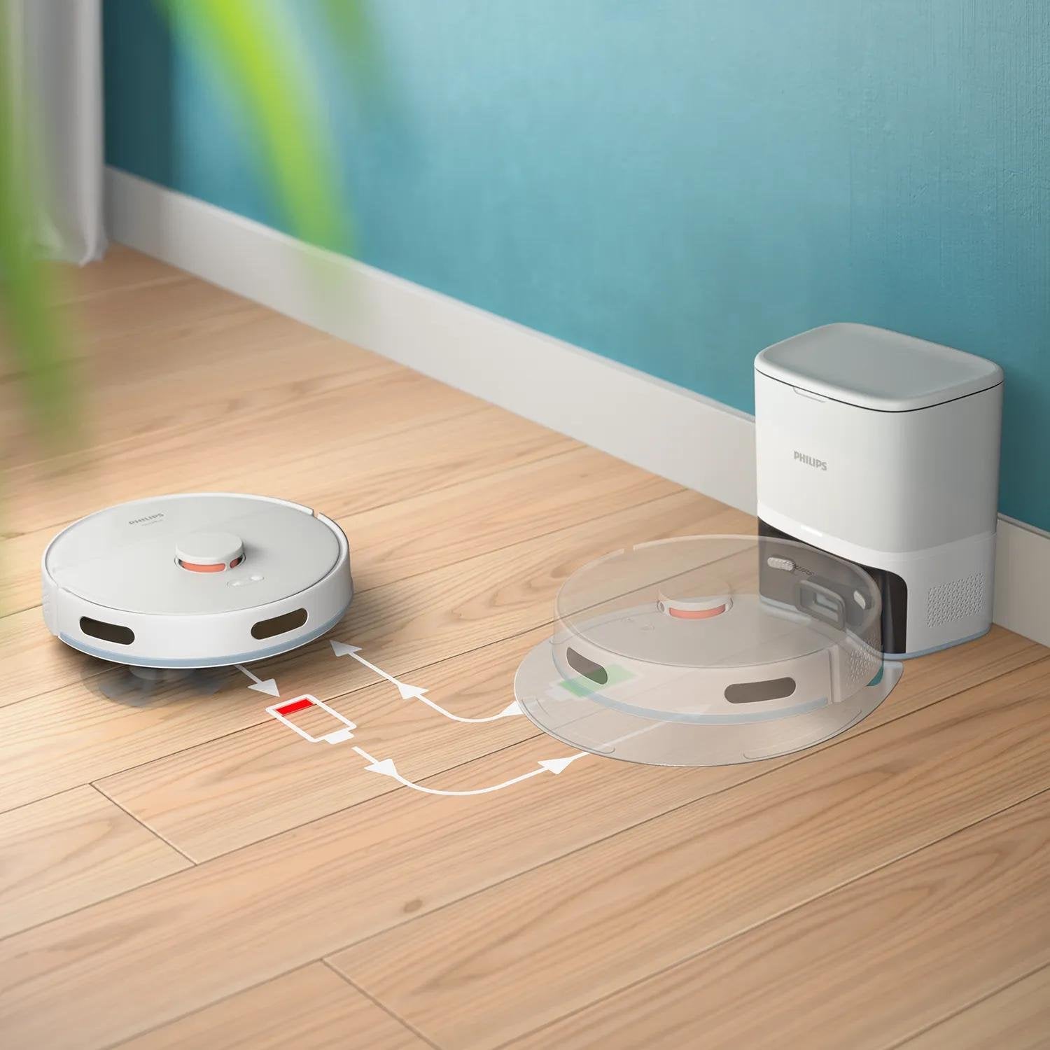 EAN 8720389037856 - Philips XU2100/20 aspiradora robotizada 0,38 L Blanco imagen 5