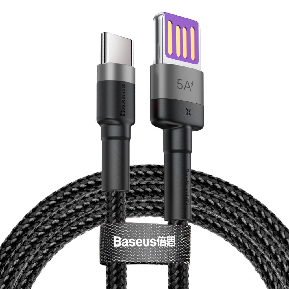 Baseus Type-C Cafule Supercharge 40w Pd 3.0, Qc 3.0, 40w, 1m Gray/Black (Catklf-Pg1)