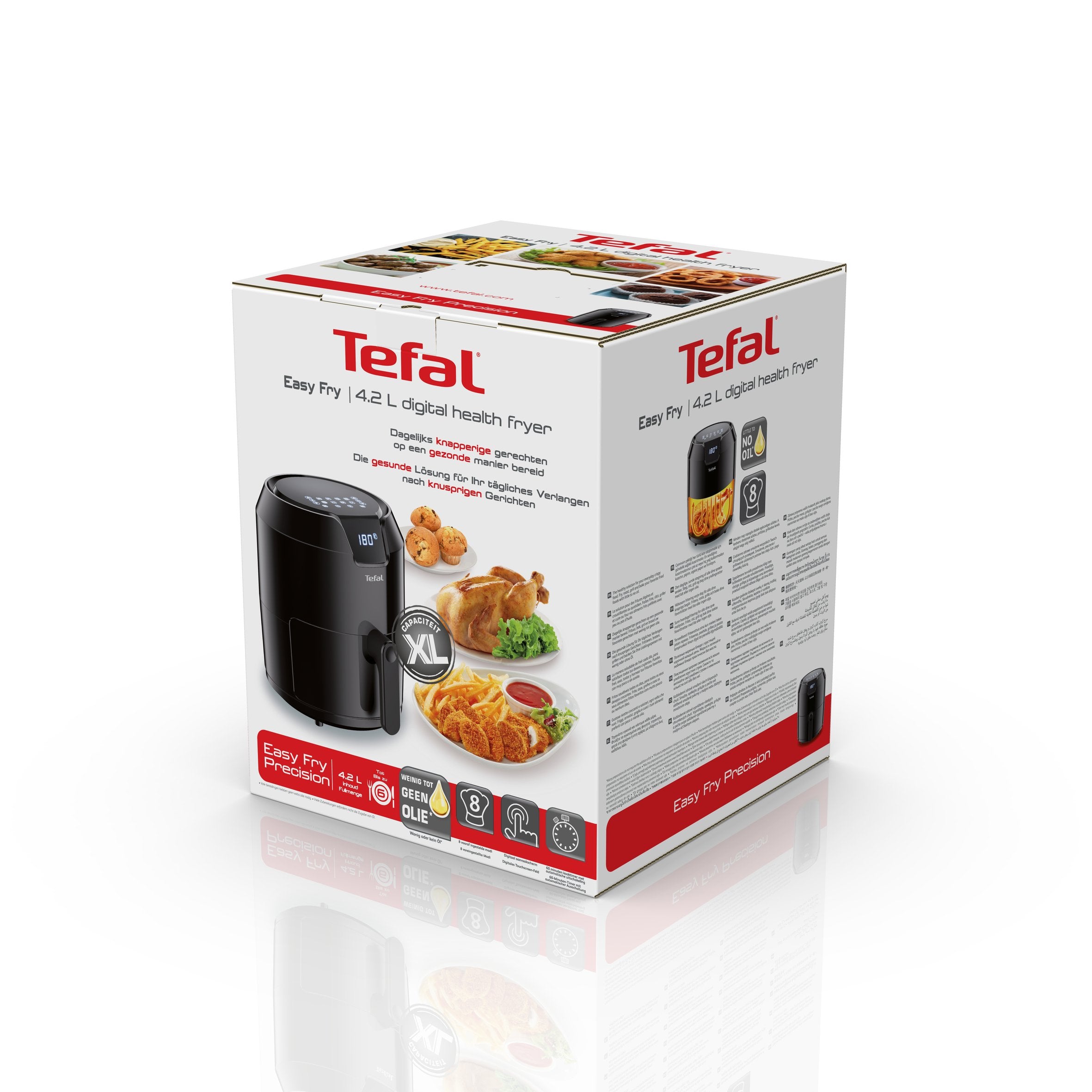 EAN 3045380014596 - Tefal Easy Fry Precision EY4018 Sencillo 4,2 L Independiente 1500 W Freidora de aire caliente Negro imagen 8