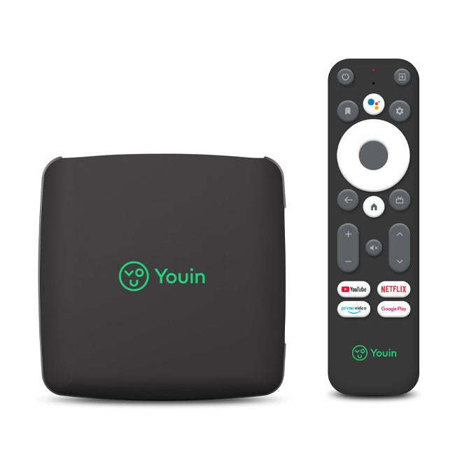 Receptor You-Box T2 Youin Android Tv 12.0 Con Sintonizador Tdt Dv-T2 Hevc Chromecast Google Assistant 2gb Ram 8gb Rom Usb 3.0 Ethernet