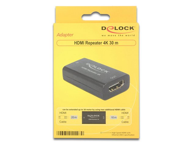 EAN 4043619114030 - DeLOCK 11403 extensor audio/video Negro imagen 2
