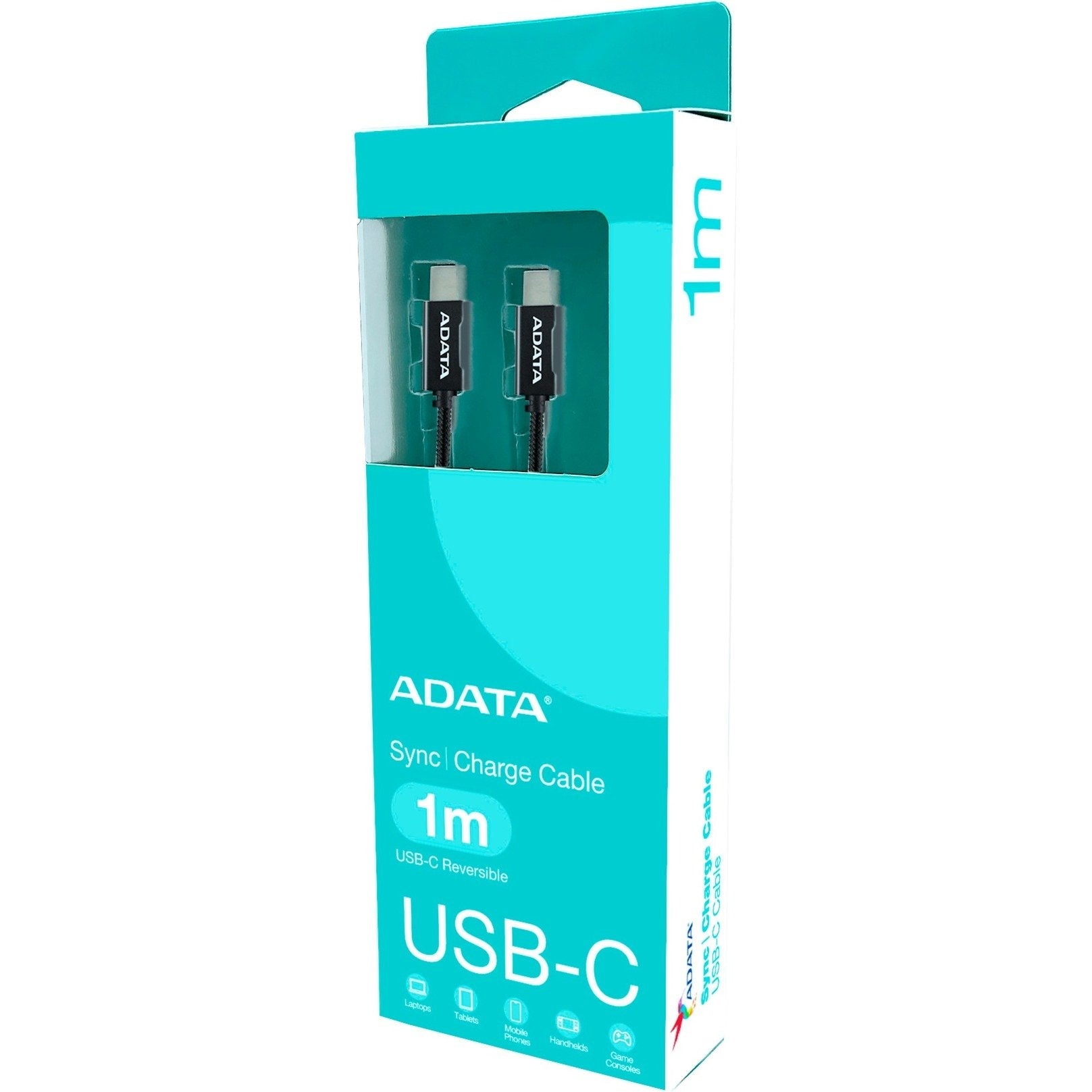 EAN 4711085946225 - ADATA CACC-100PN-BK cable USB USB 2.0 1 m USB C Negro imagen 4