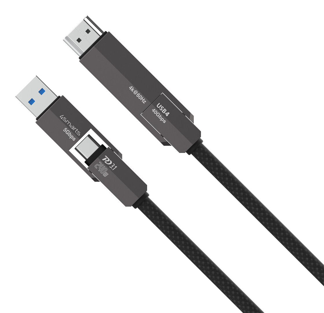 EAN 4252011911769 - 4smarts 549240 cable USB USB4 Gen 3x2 1,5 m USB C Negro imagen 5