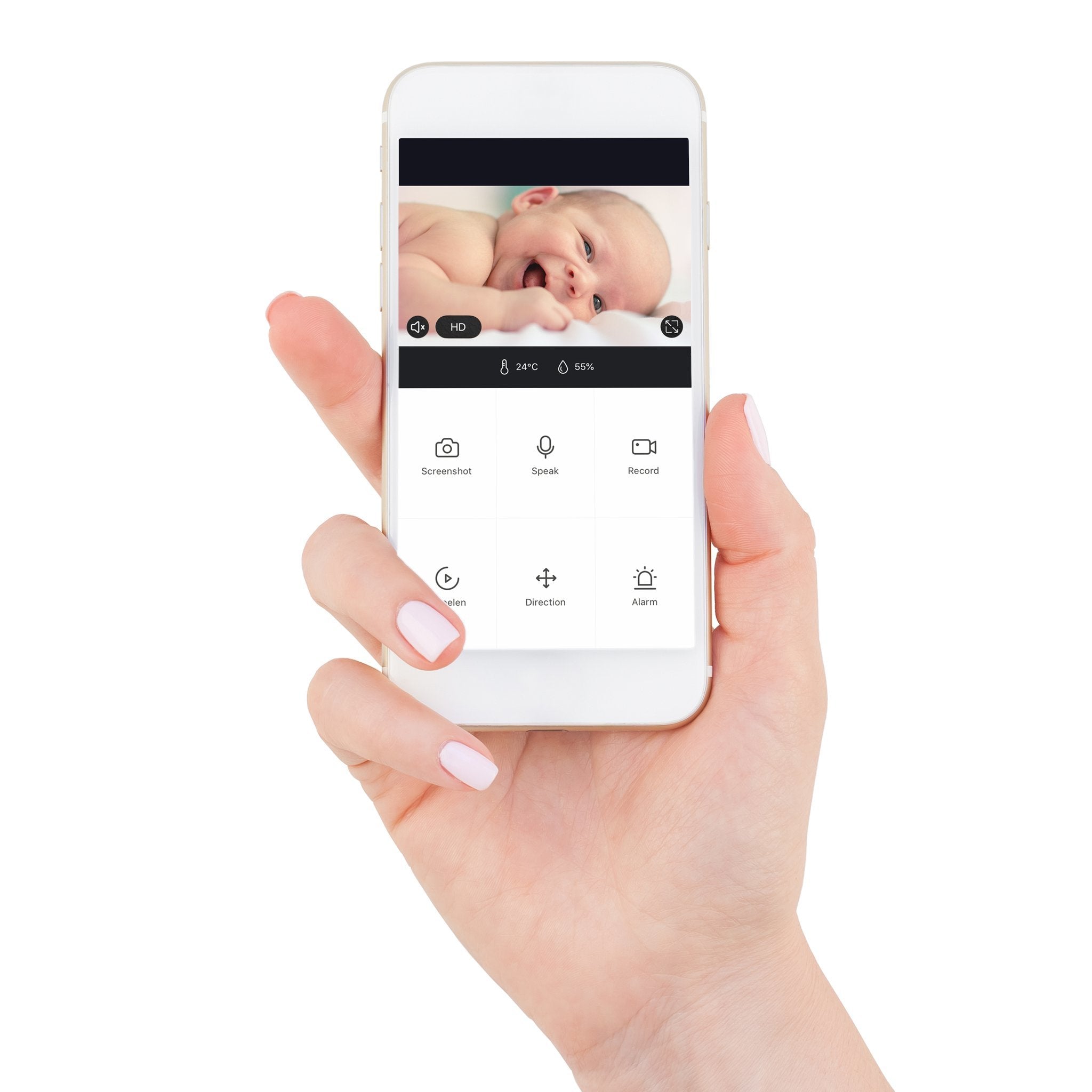 EAN 8712412592890 - Alecto SMARTBABY10 video-monitor para bebés Wi-Fi Antracita, Blanco imagen 4