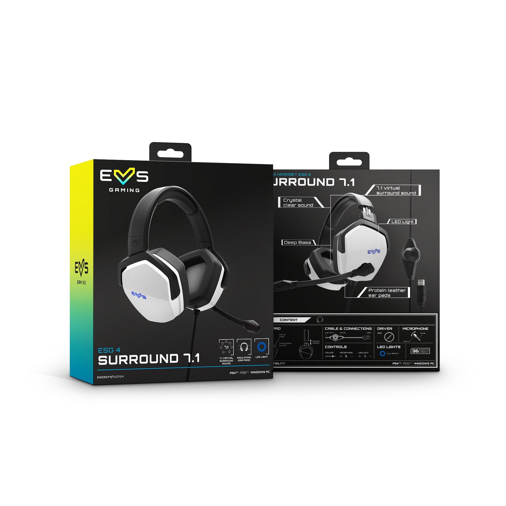 Auriculares Micro Gaming Energy Sistem Esg 3 White