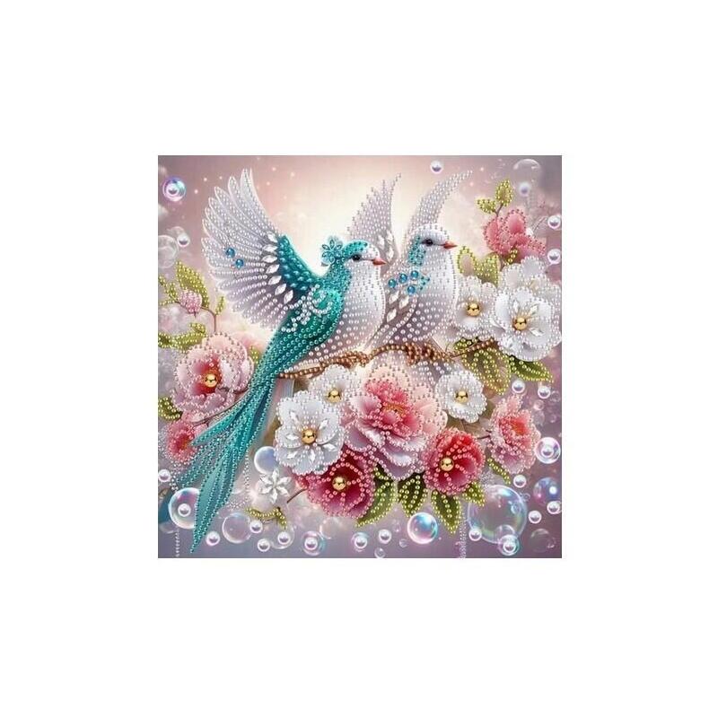 Diamentowa Mozaika - Ptaki W Kwiatach