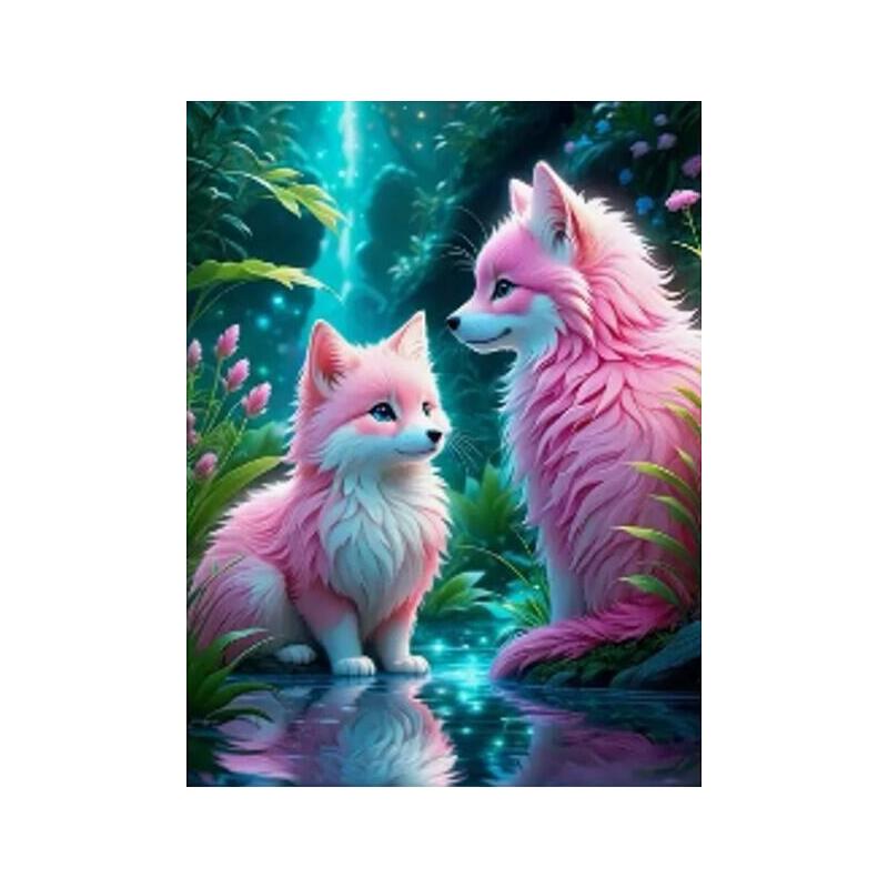 Diamentowa Mozaika - Rózowe Liski