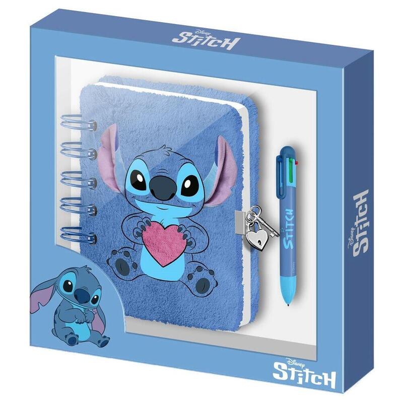 Diario Peluche + Boligrafo Stitch Disney