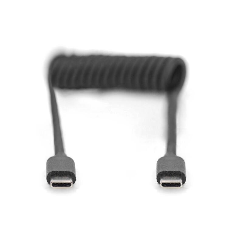 Digitus Cable De Espiral Usb-C->Usb-C 1m Usb-C->Usb-C Negro