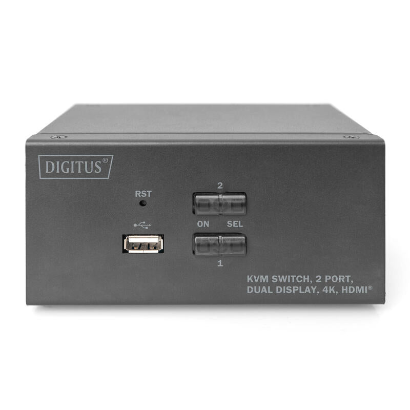 Digitus Ds-12860 Kvm Switch Hdmi De Escritorio 2 Puertos