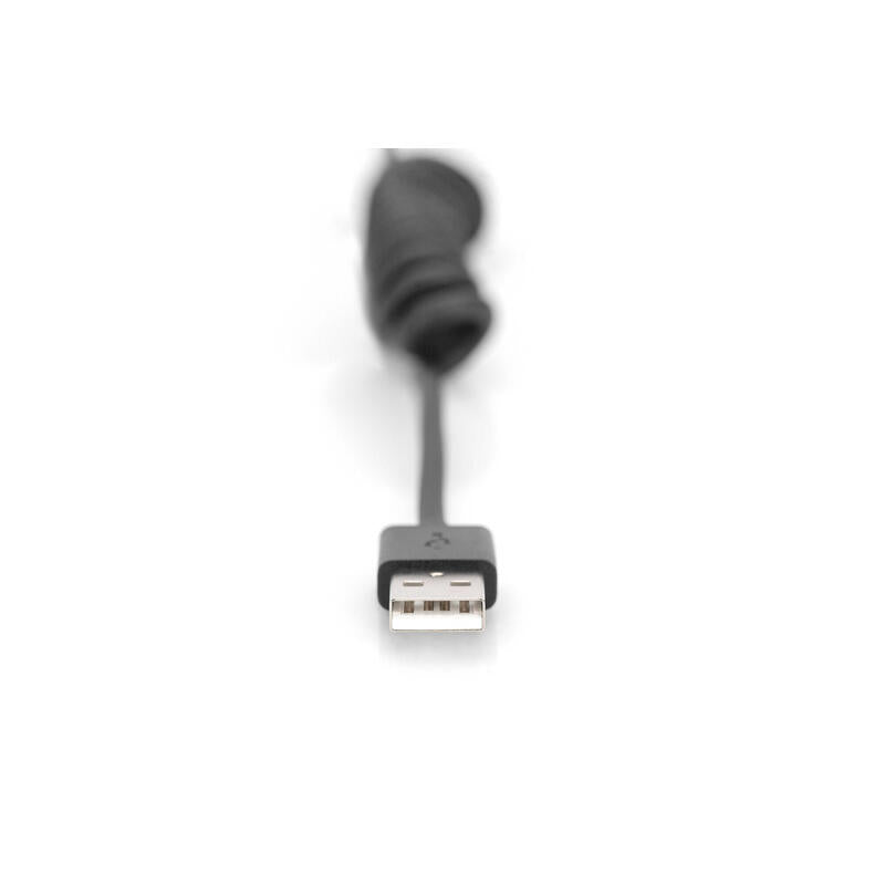 Digitus Spiralkabel Usb-A->Usb-C 1m Usb-A->Usb-C Negro
