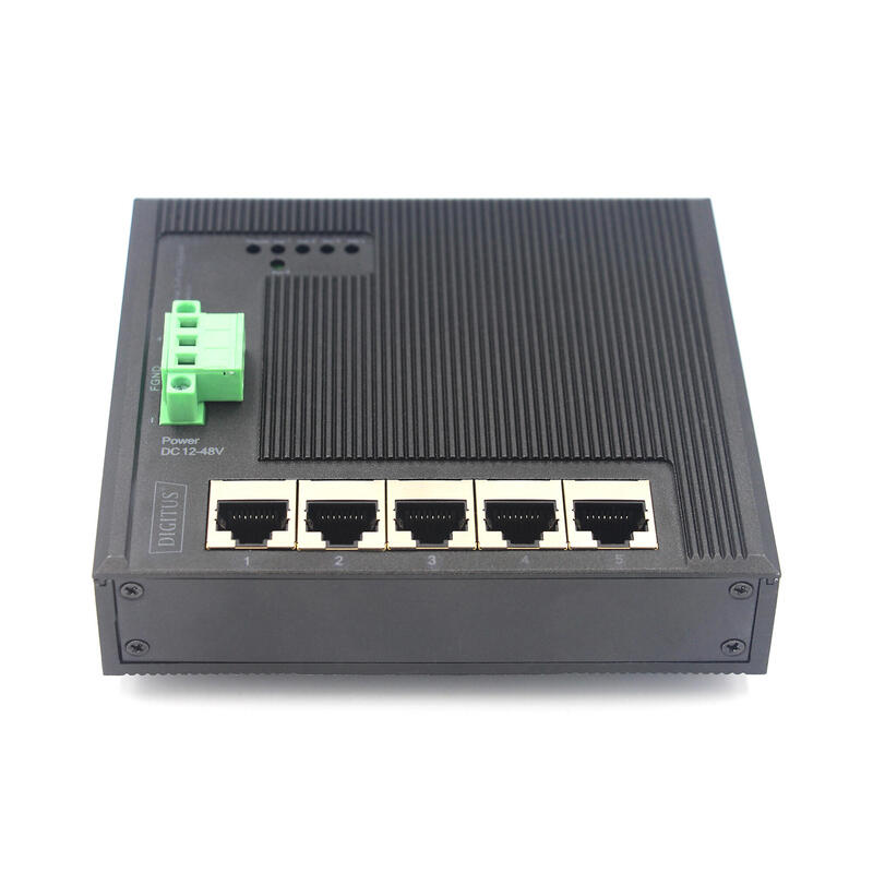 Digitus Switch Ind. 5 Puertos Gigabit Plano No Adminimrable Negro