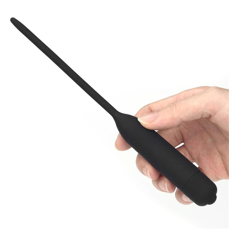 Dilatador De Uretra Con Vibración Negro