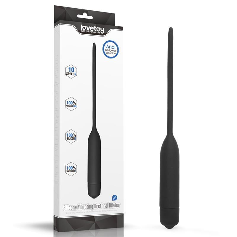 Dilatador De Uretra Con Vibración Negro