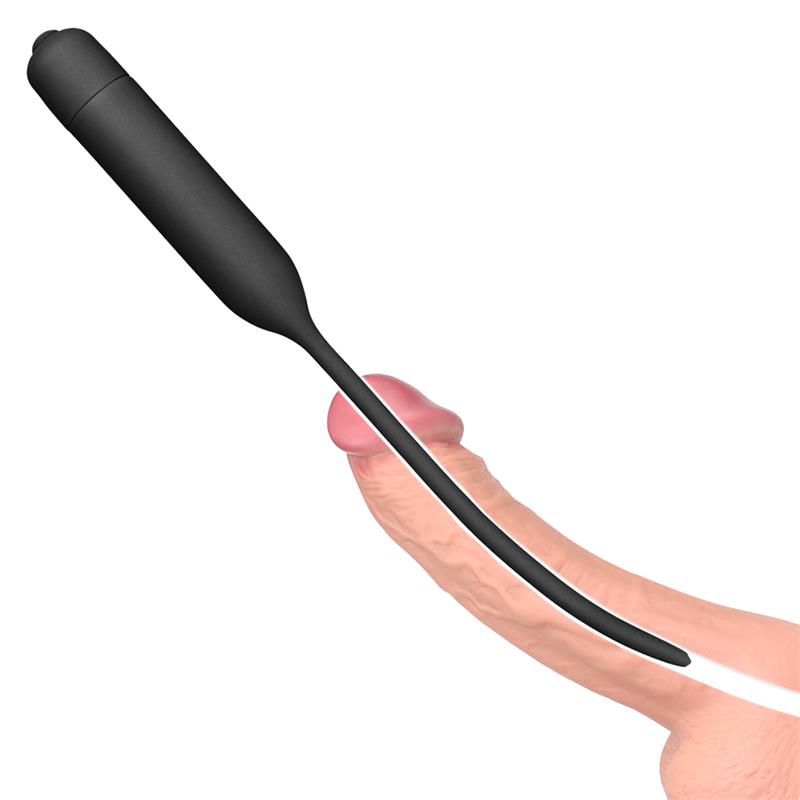 Dilatador De Uretra Con Vibración Negro