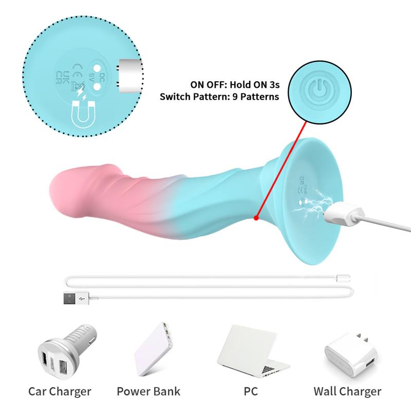 Dildo Bicolor Con Vibración