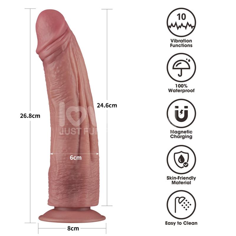 Dildo Dual Density Con Vibración 10.5