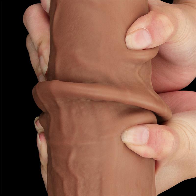 Dildo Dual Density Piel Deslizante 13.5